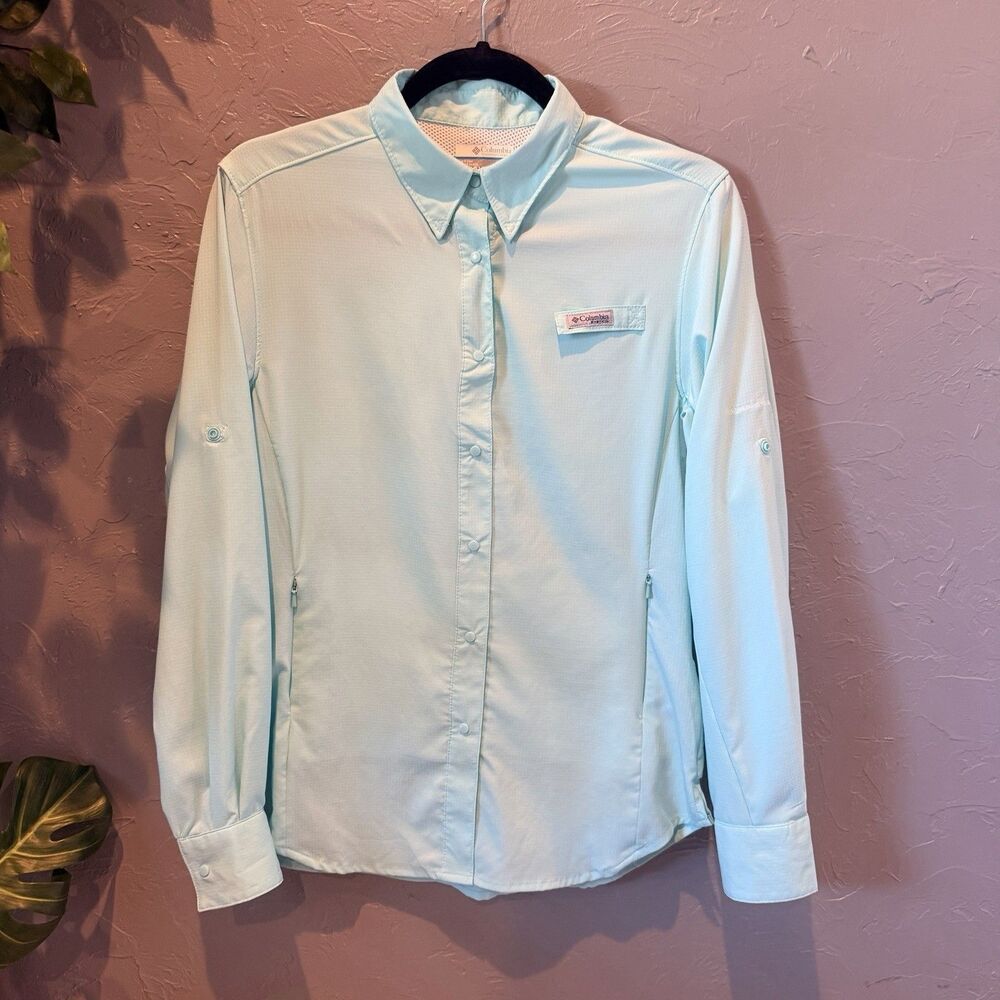 Columbia PFG Tamiami II Fishing Shirt Gorpcore Athleisure Mint Green Women’s S/P
